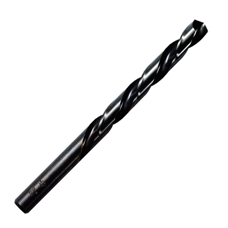 HANSON Drill Bit, High Speed Steel, Black Oxide Finish, Jobber Length, 13/64", Bulk 63513